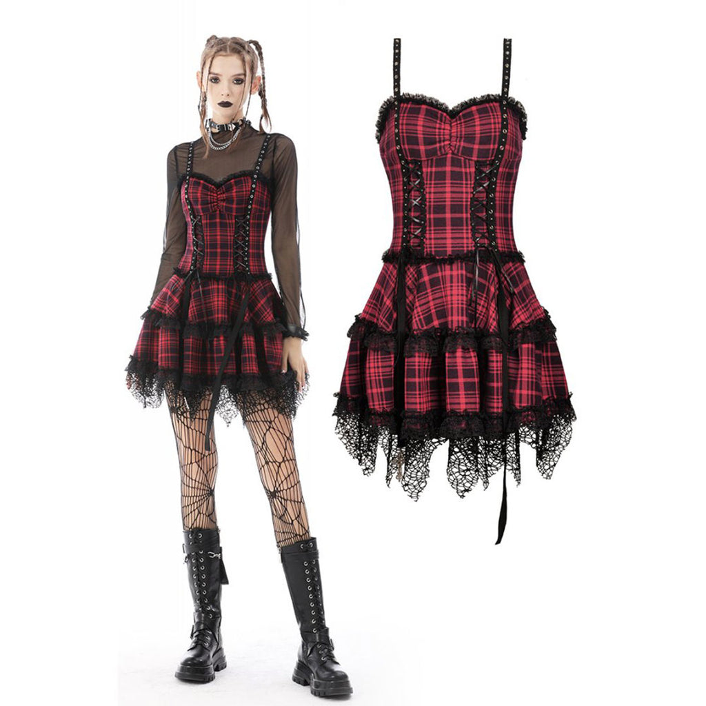 Strappy Tartan Punk Dress – Brutalitees